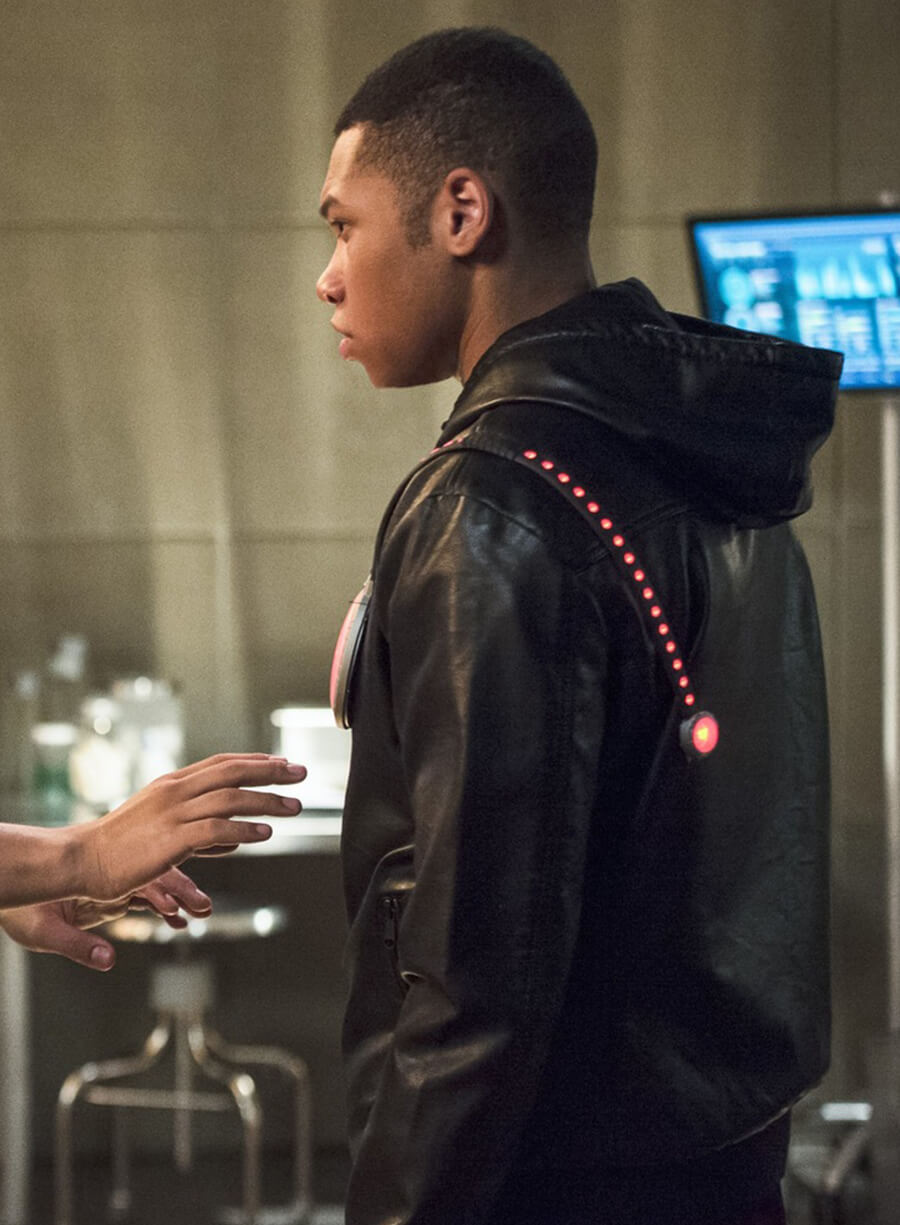 Harpoon Firestorm Inspired Black Hooded Jacket - The Flash Style