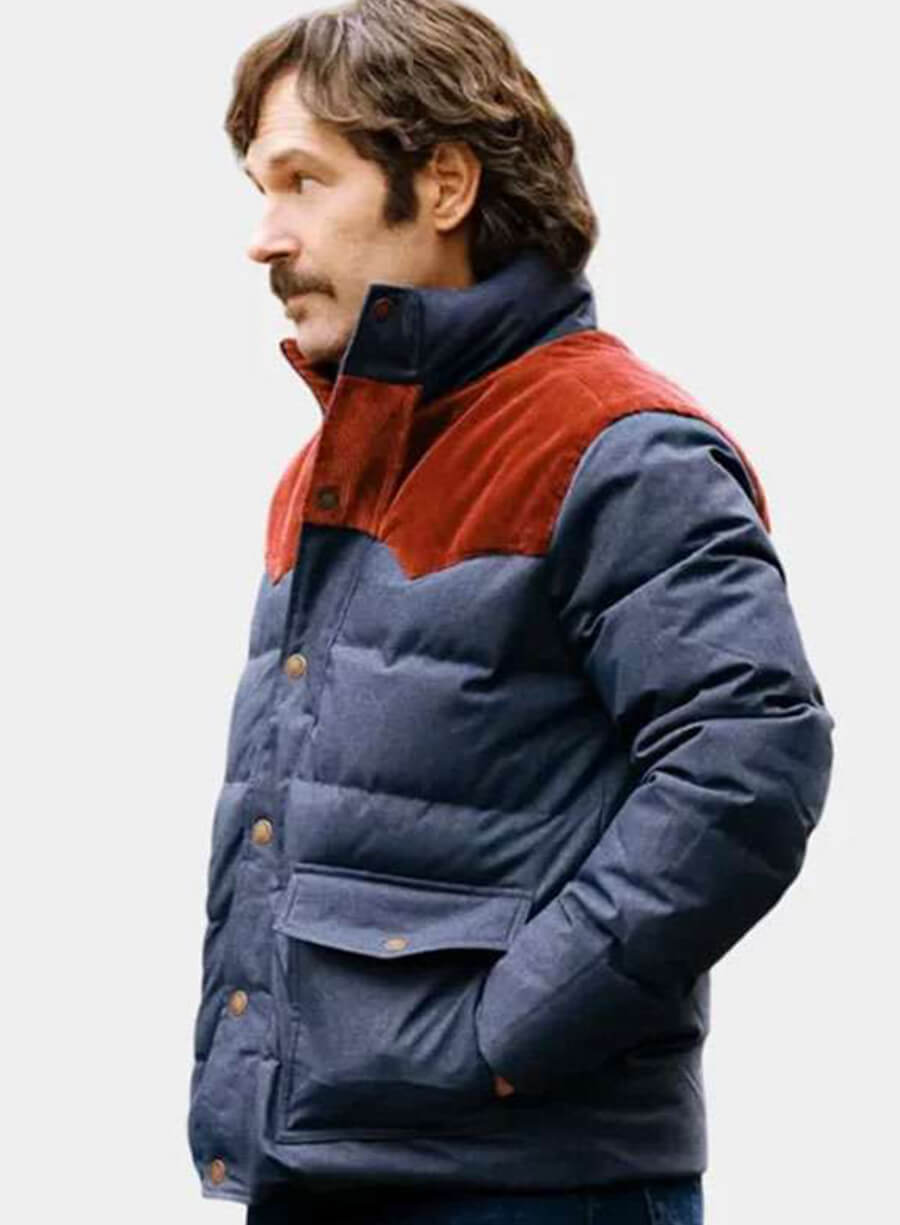 Harpoon Austin Carmichael Inspired Blue Parachute Fabric Leather Jacket - Friendship 2025 Style