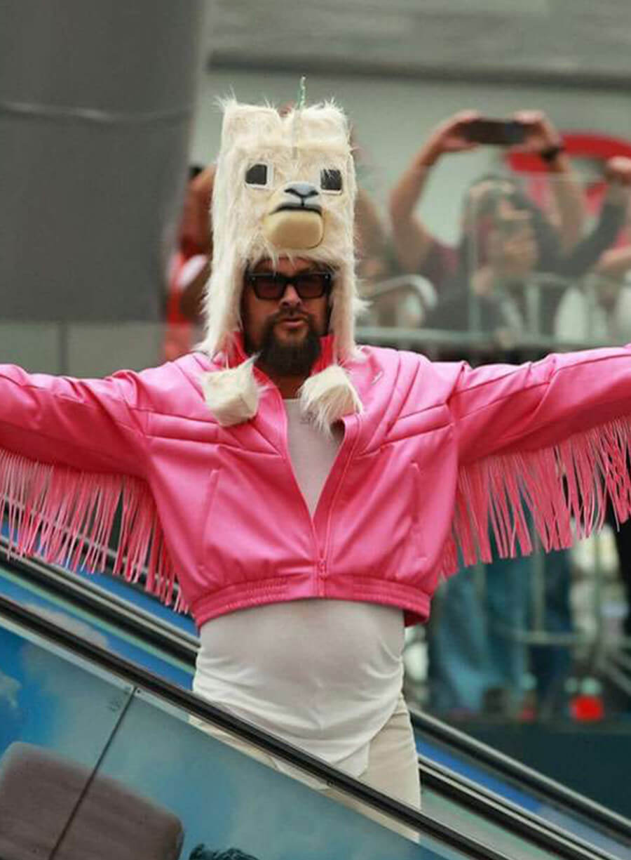 Harpoon Garett Garrison Inspired Pink Bomber Jacket - A Minecraft Movie Style