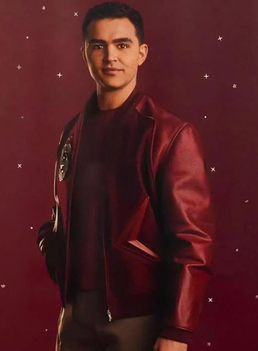 Harpoon Darem Reymi Inspired Red Varsity Jacket - Star Trek: Starfleet Academy Style