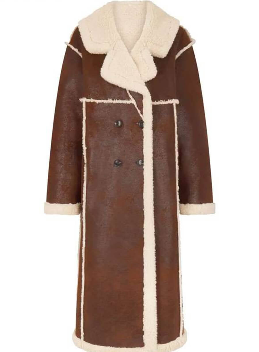 Harpoon Gigi Hadid Shearling Inspired Brown Coat