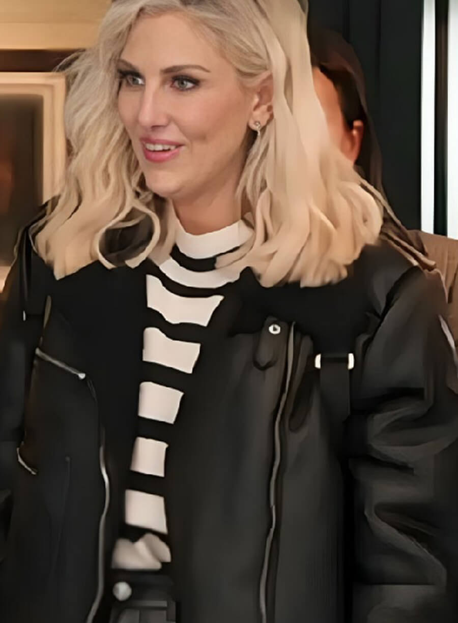 Harpoon Gina Kirschenheiter Inspired Black Leather Jacket - The Real Housewives of Orange County Style