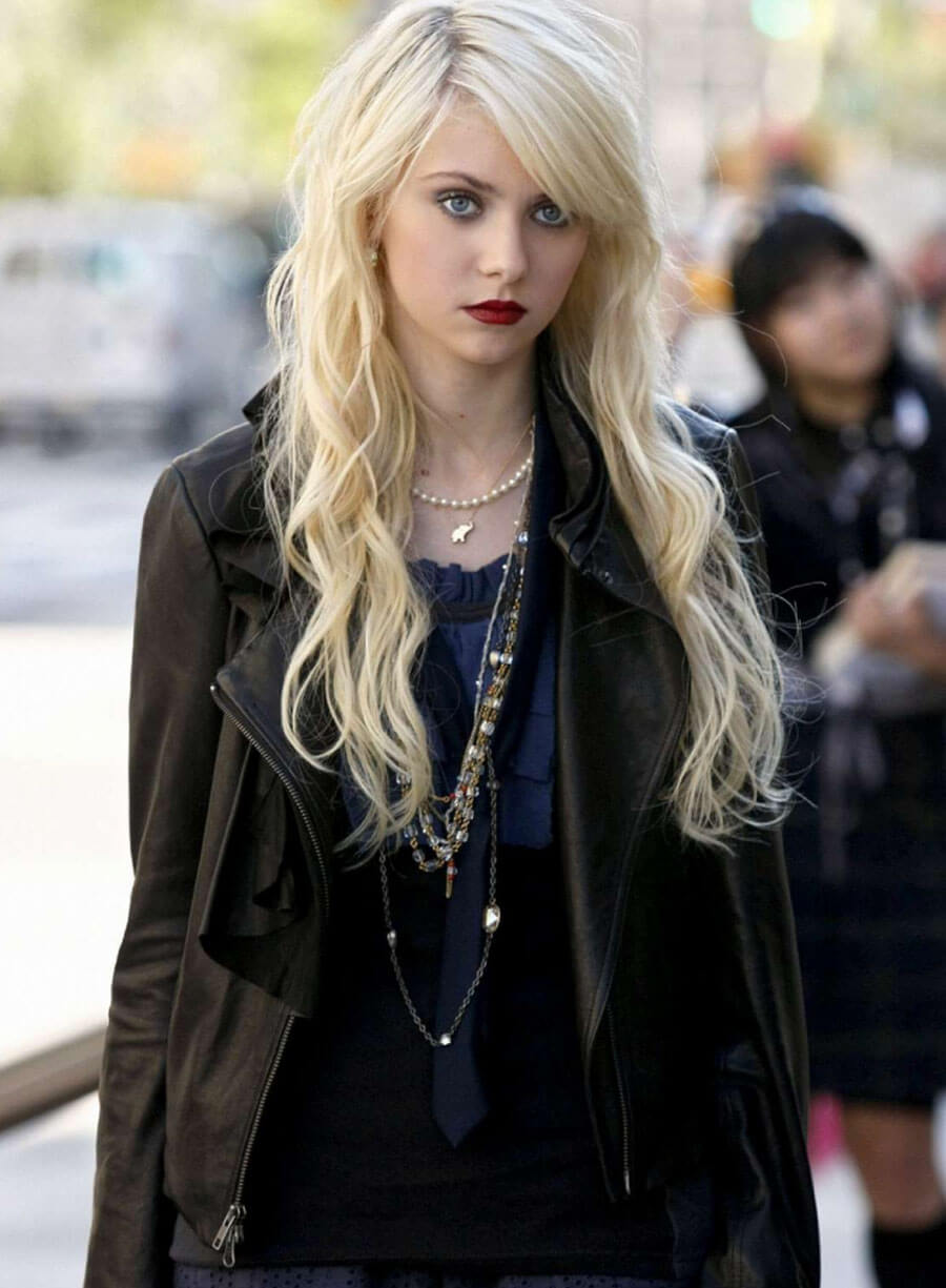 Harpoon Michelle Trachtenberg Inspired Black Real Leather Leather Jacket - Gossip Girl Tv Series Style