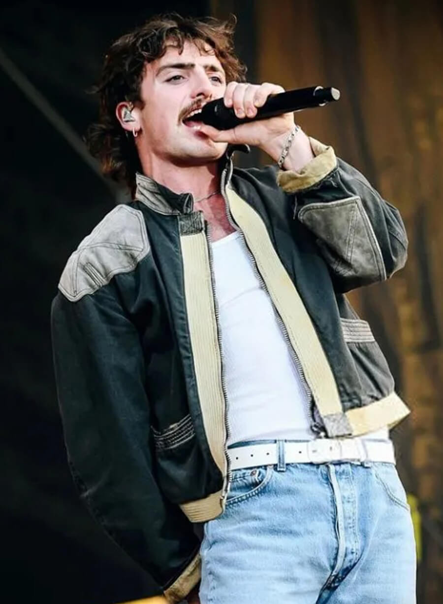 Harpoon Benson Boone Governors Ball Inspired Black Leather Jacket