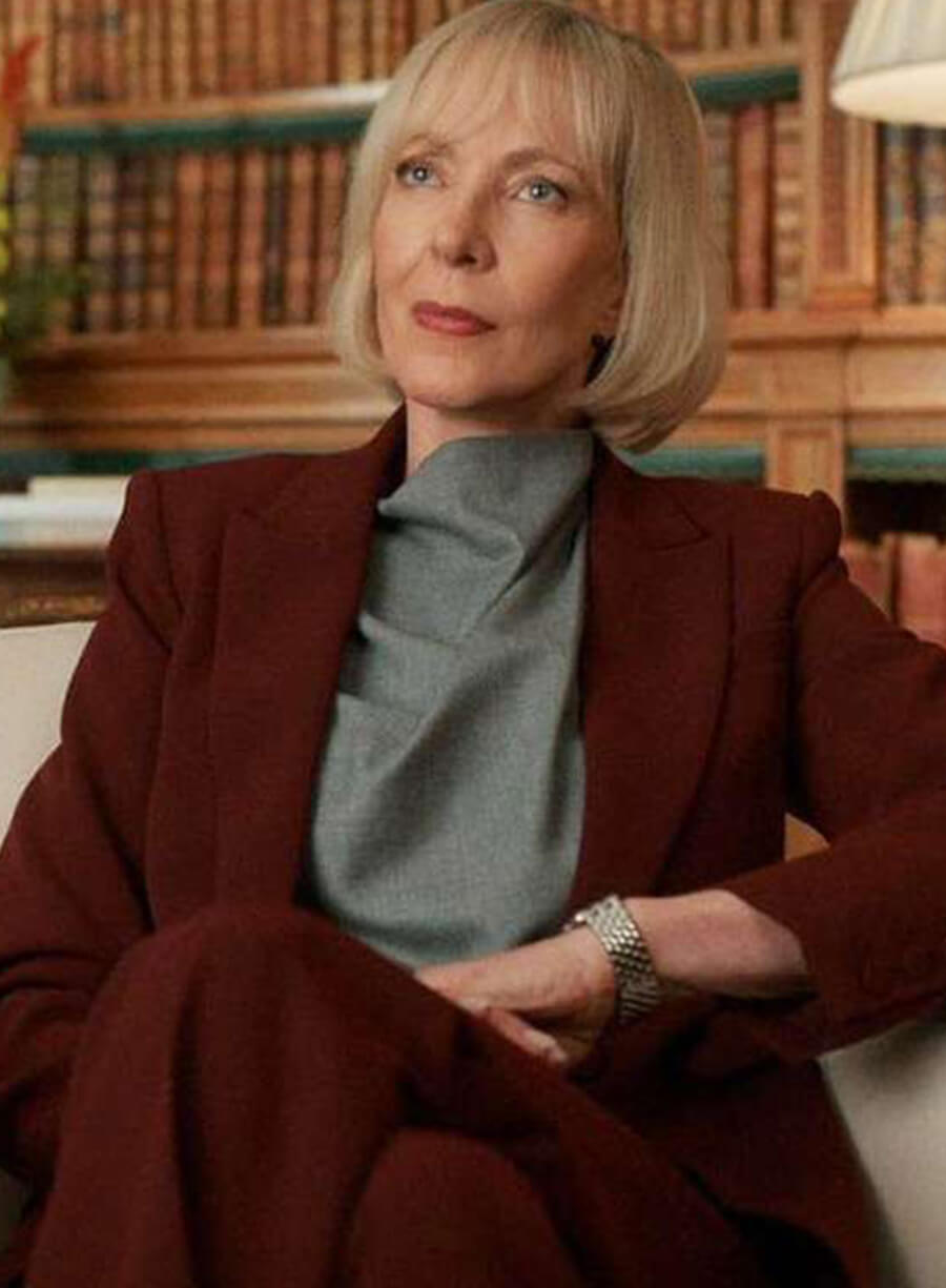 Harpoon Grace Penn The Diplomat Maroon Blazer Inspired Maroon Leather Jacket