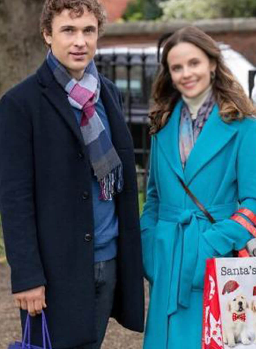 Harpoon Graham Savoy Inspired Blue Coat - Christmas in Notting Hill Style