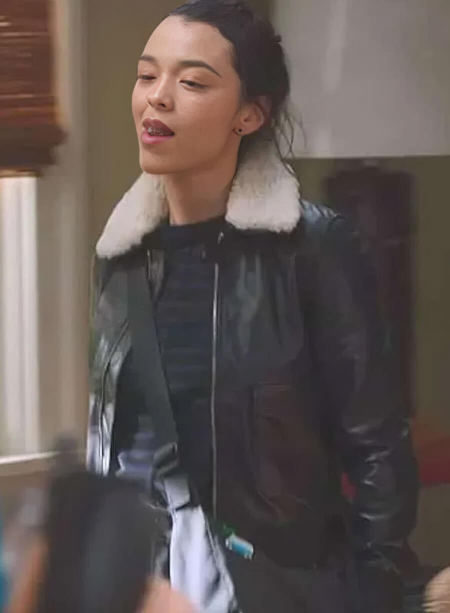 Harpoon Mika Yasuda Inspired Black Leather Jacket - Grey's Anatomy Style