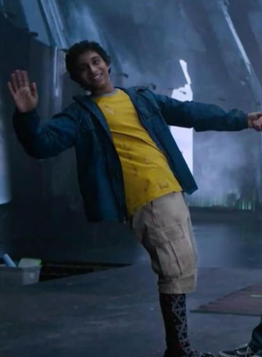 Harpoon Grover Underwood Inspired Blue Hooded Jacket - Percy Jackson and the Olympians Style