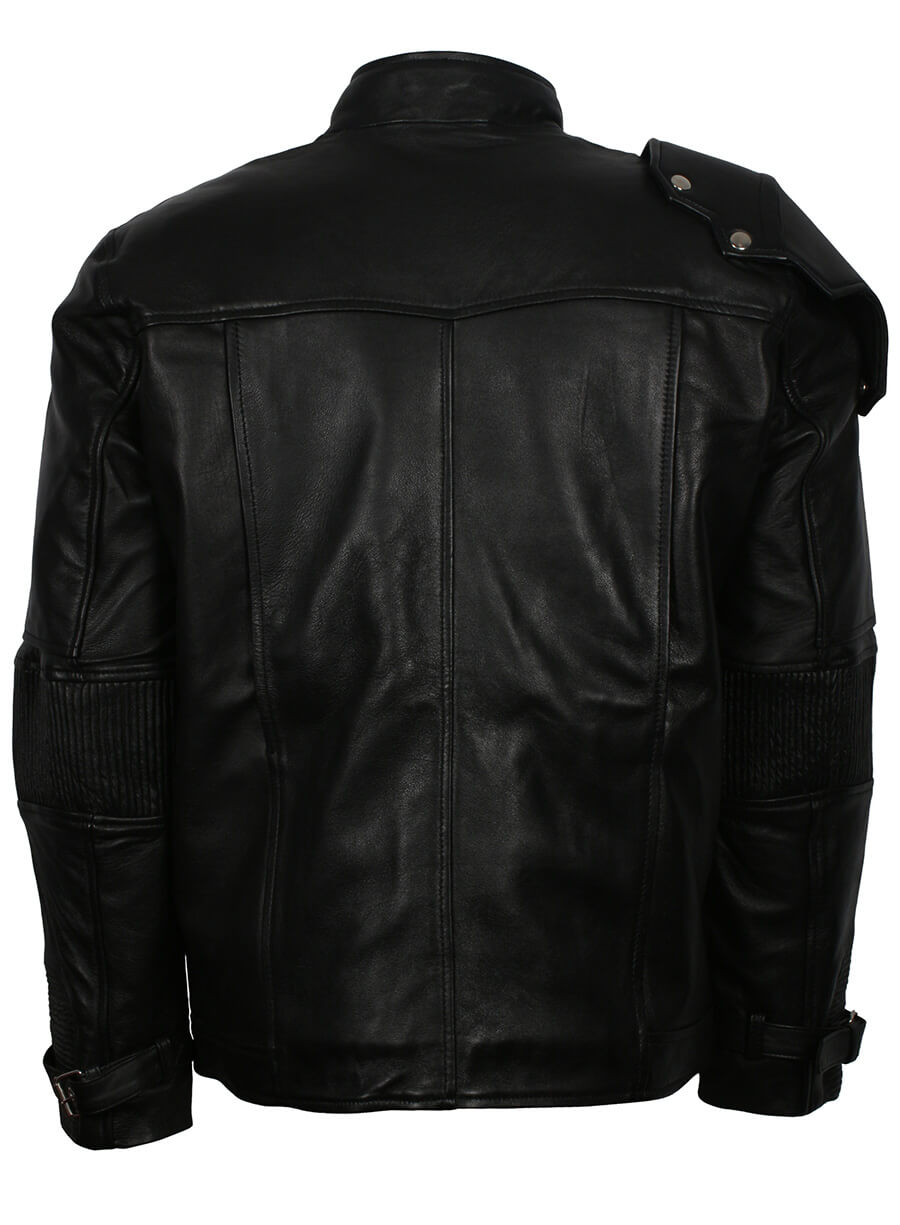 Harpoon Guardians Of The Galaxy Star Lord Inspired Black Leather Jacket - Chris Pratt Guardian of the Galaxy Vol 2 Style