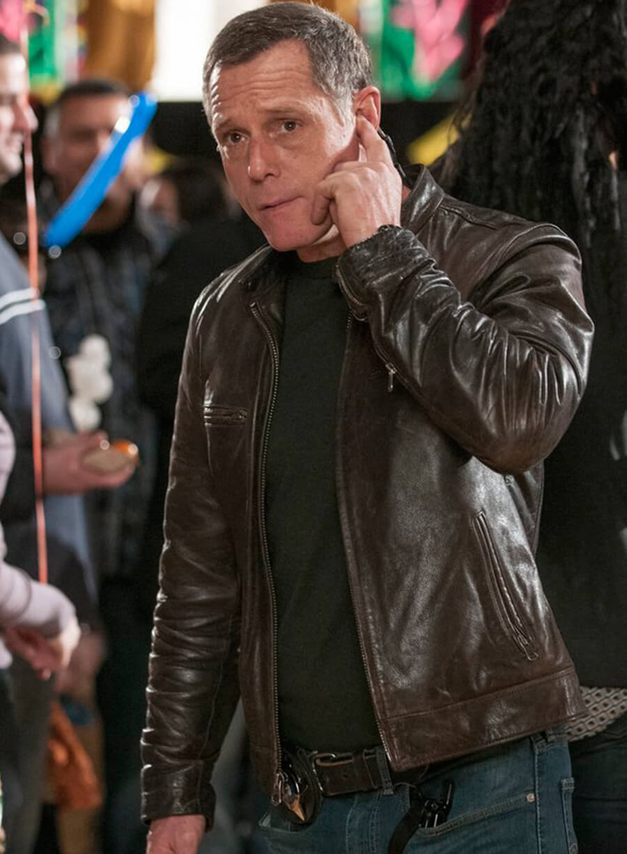 Harpoon Hank Voight Inspired Brown Real Leather Leather Jacket - Chicago P.D. Style