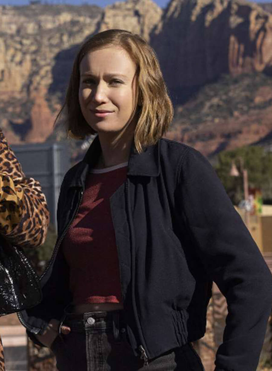 Harpoon Ava Daniels Inspired Black Leather Jacket - Hacks Tv Series Style