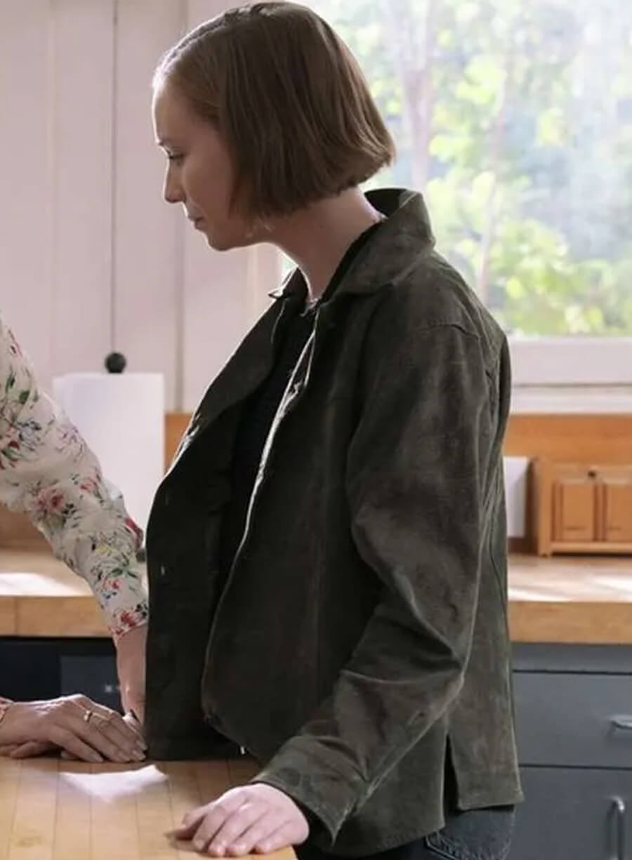 Harpoon Ava Daniels Inspired Green Leather Jacket - Hacks Tv Series Style