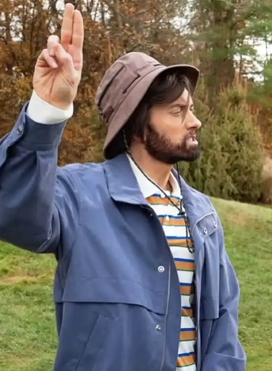 Harpoon Donald Floyd Jr. Inspired Blue Leather Jacket - Happy Gilmore 2 Style
