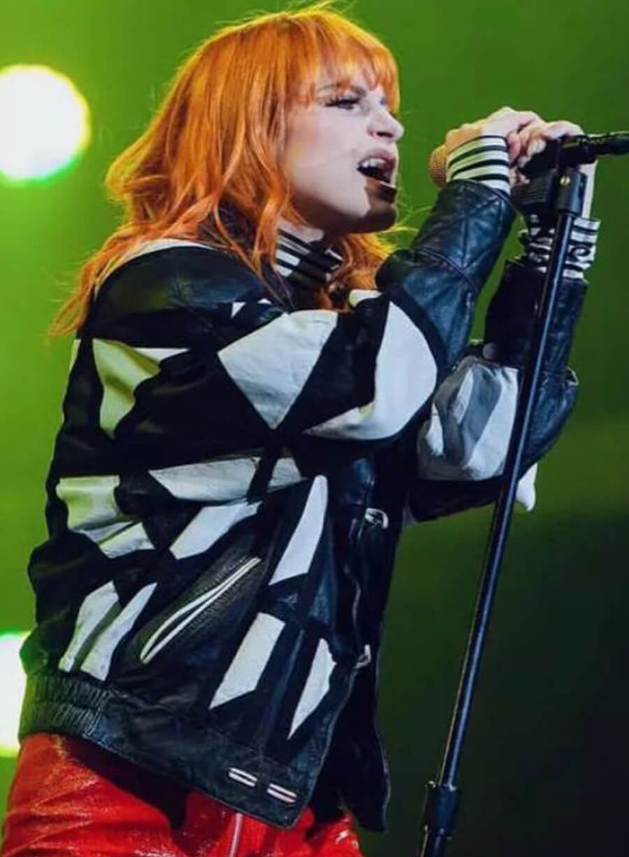 Harpoon Hayley Williams & Inspired Black & White Leather Jacket