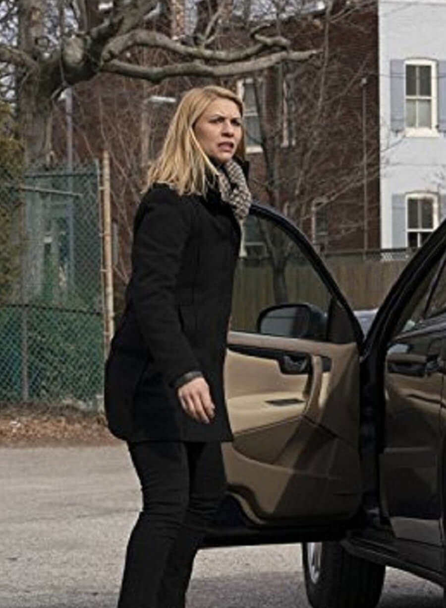 Harpoon Carrie Mathison Inspired Black Coat - Homeland S08 Style