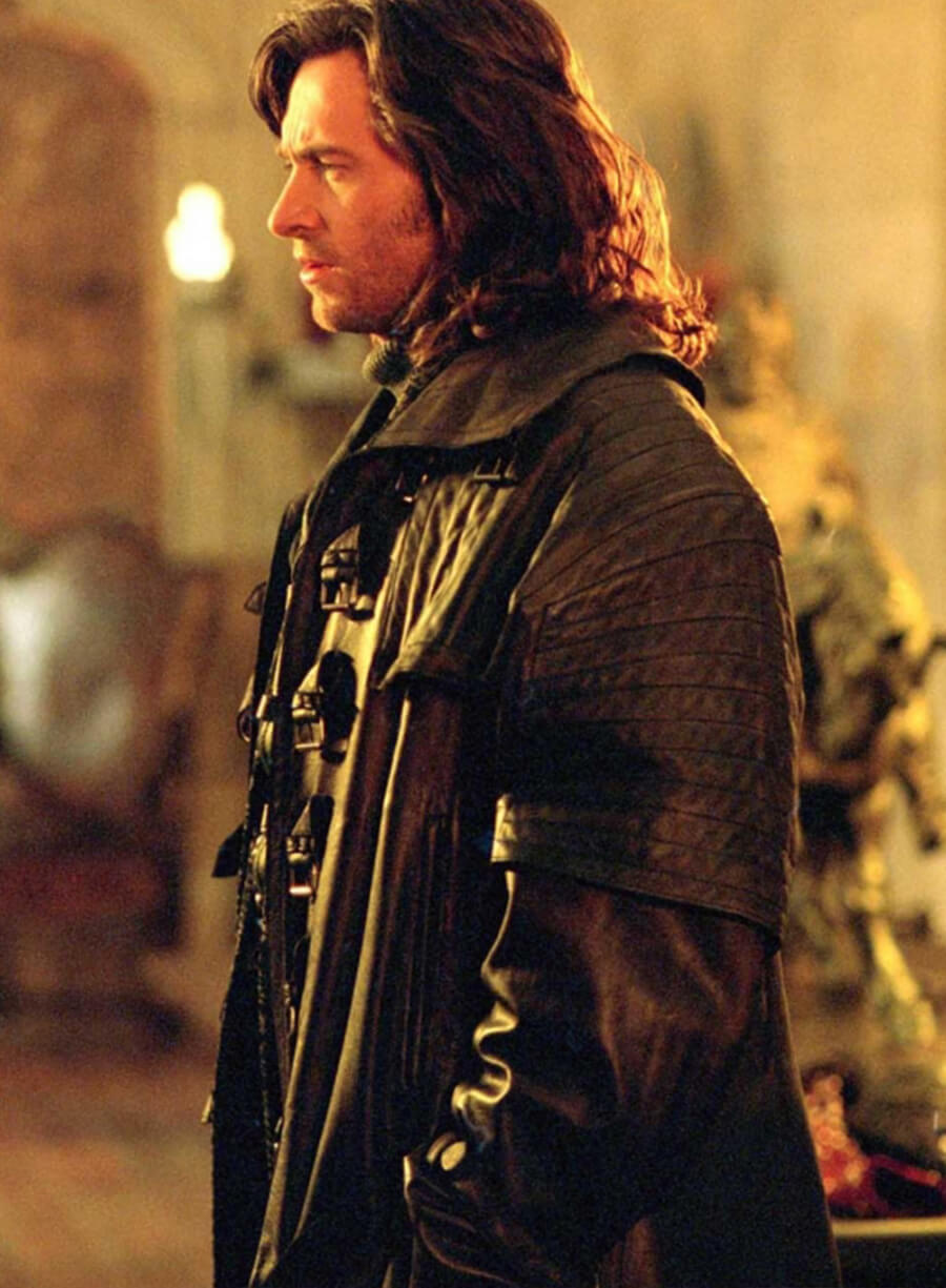 Harpoon Gabriel Van Helsing Inspired Black Real Leather Coat