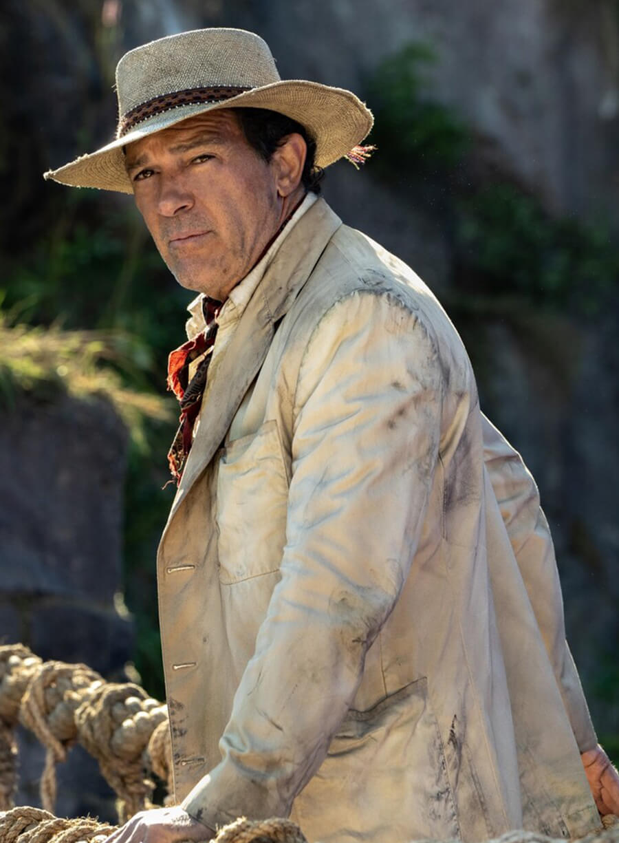 Harpoon Hunter Cabot Inspired White Leather Jacket - Paddington in Peru Style