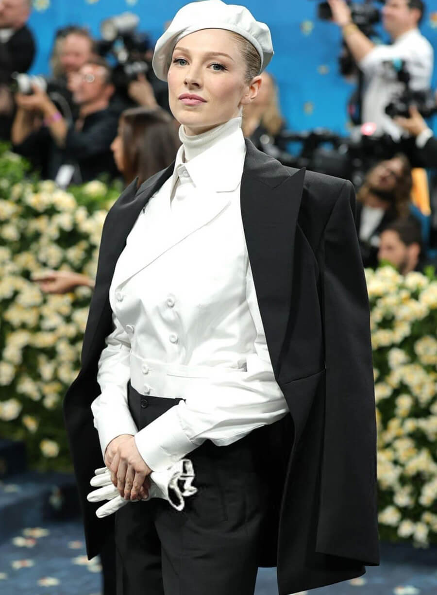 Harpoon Hunter Schafer Inspired Black Suiting Fabric Coat - Met Gala 2025 Style