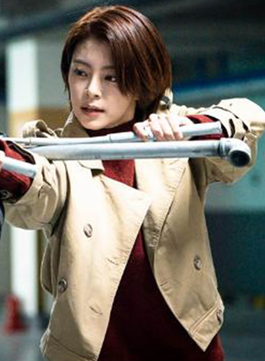 Harpoon Song Mi-na Inspired Beige Cotton Fabric Cotton Jacket - Rugal Style