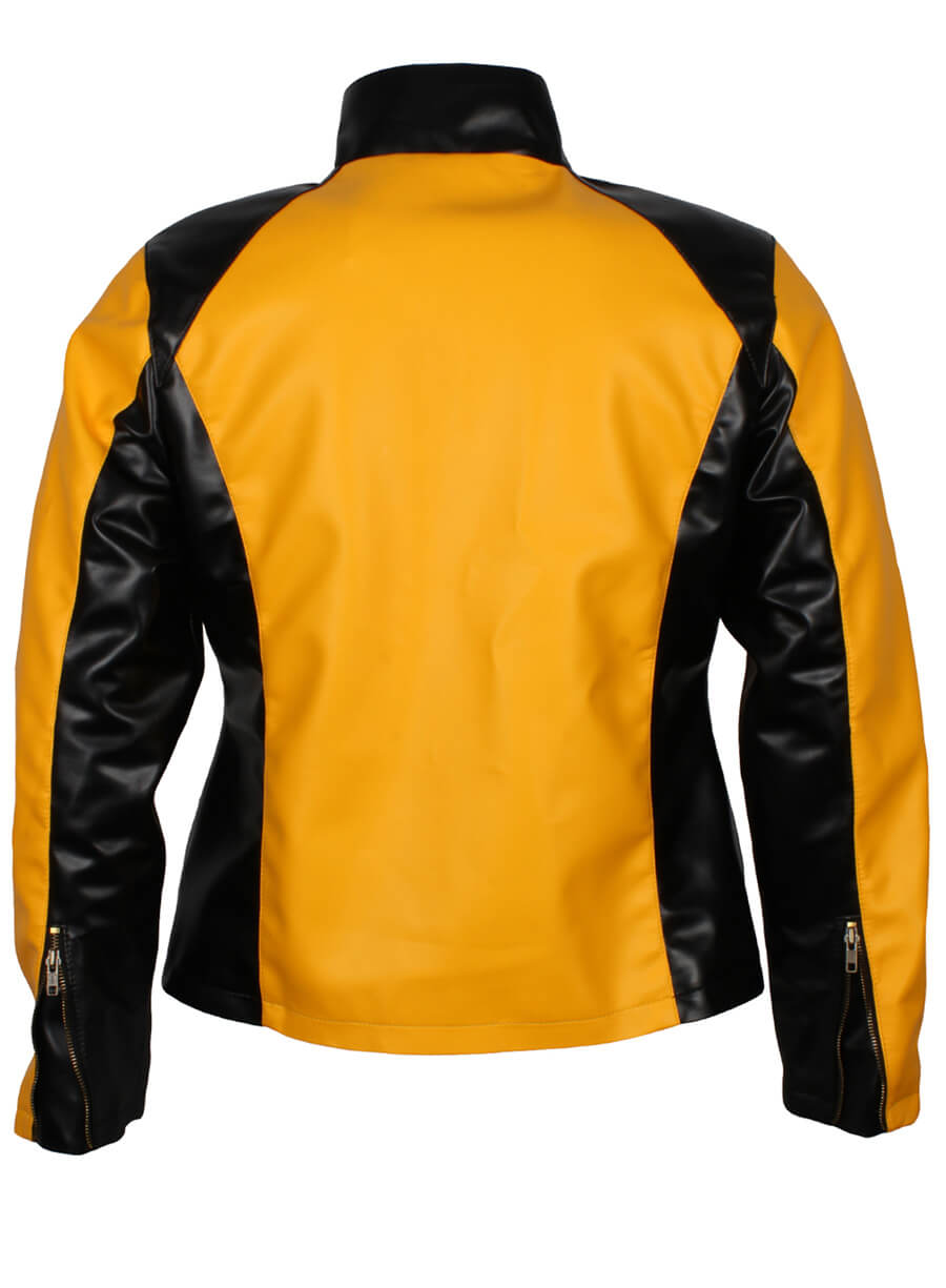 Harpoon Cole Macgrath Inspired Yellow and Black Faux Leather / Real Leather Leather Jacket - Game Infamous 2 Style