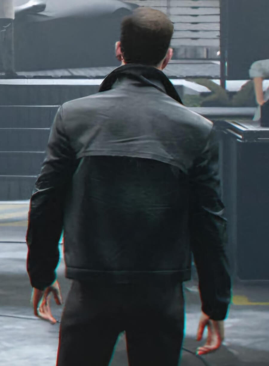 Harpoon James Bond Inspired Black Leather Jacket - 007 First Light Style