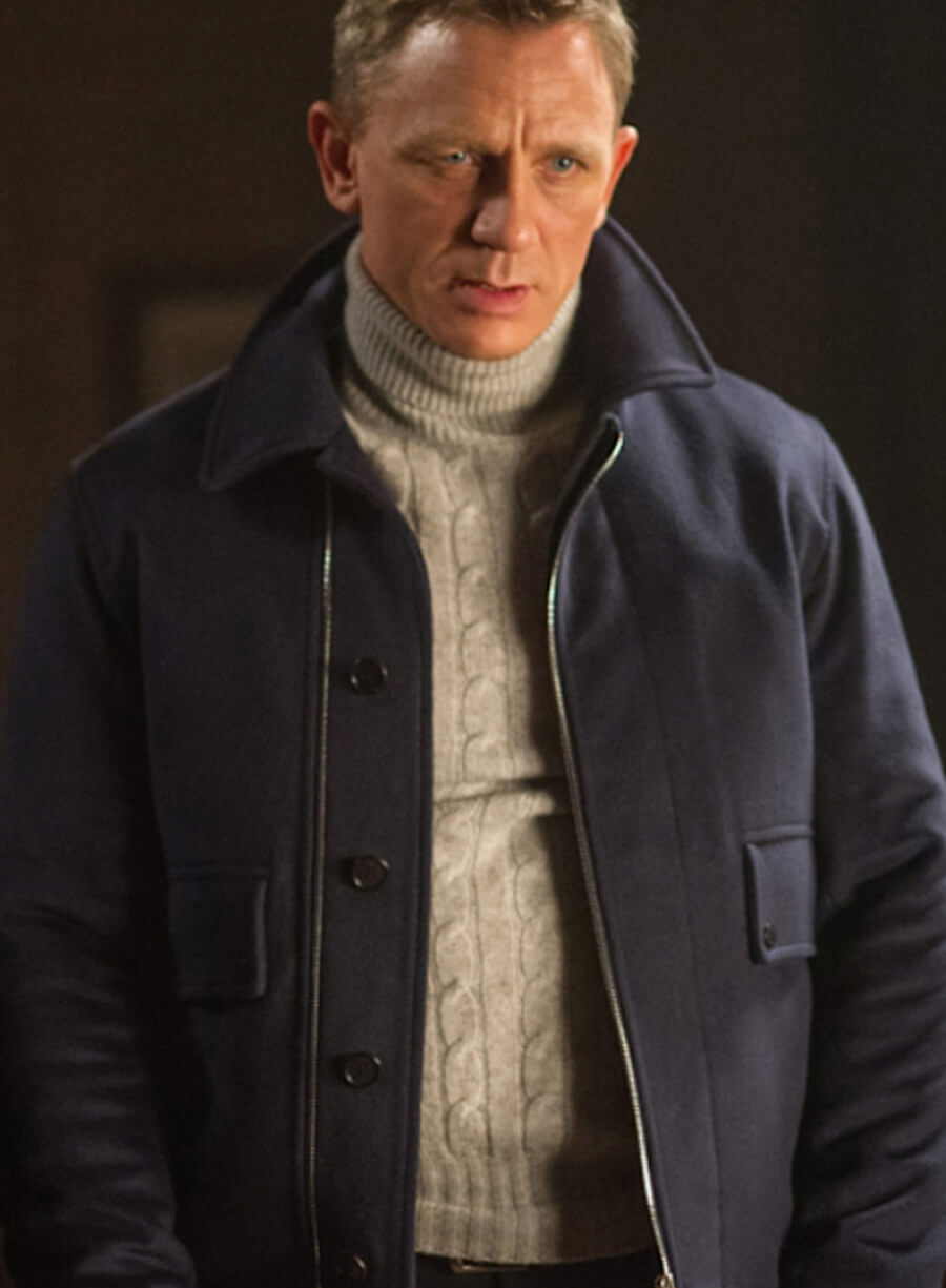 Harpoon James Bond Inspired Blue Wool Jacket - Spectre Style