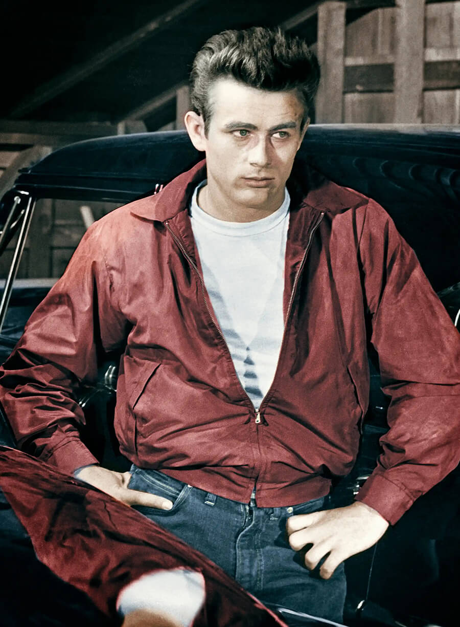 Harpoon Jim Stark Inspired Red Leather Jacket - Rebel Without A Cause Style