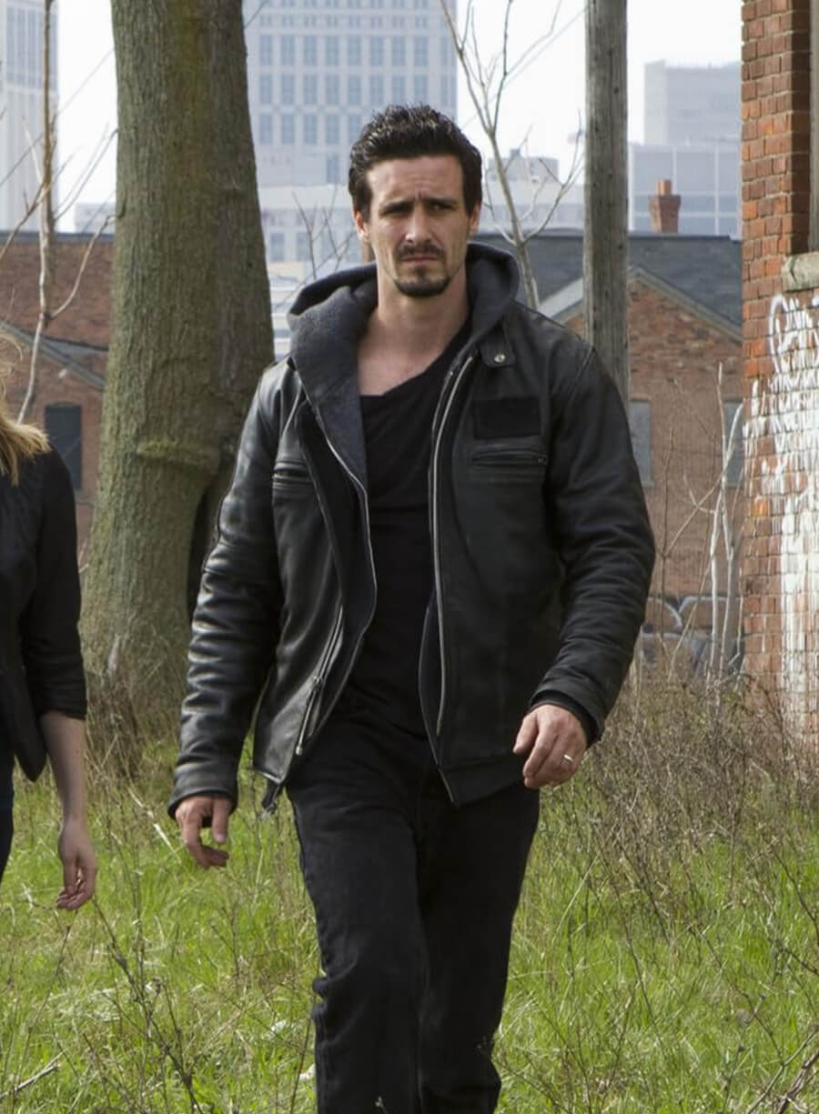 Harpoon Damon Callis Inspired Black Leather Jacket - Low Winter Sun Style