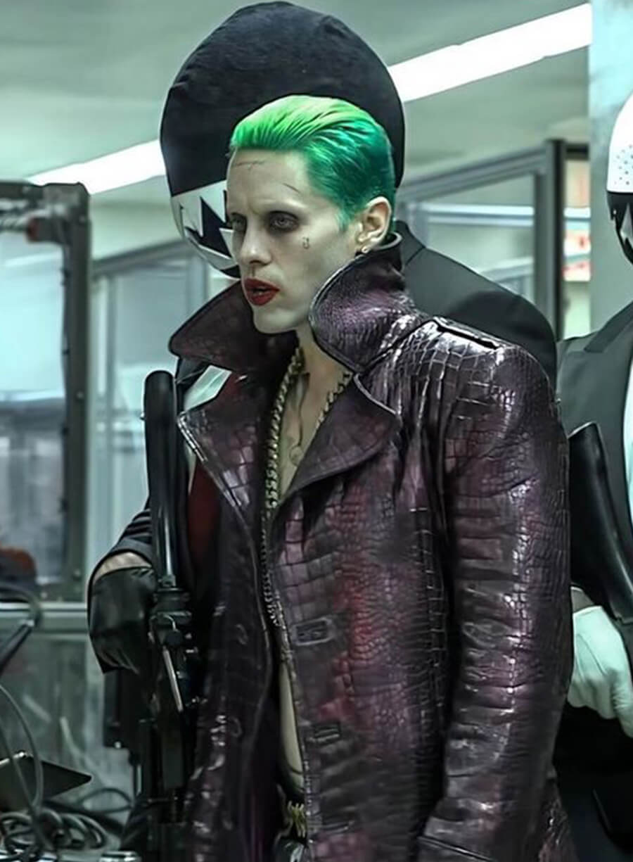 Harpoon Joker Inspired Purple Faux Leather or Real Leather Coat - Suicide Squad 2016 Style