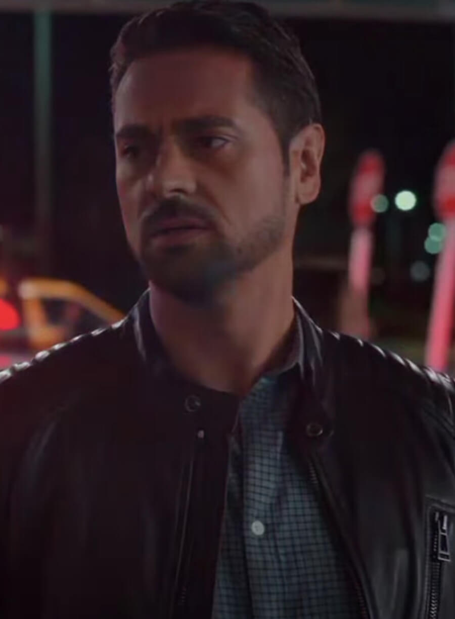 Harpoon J.R Ramirez Inspired Black Leather Jacket - Manifest TV series Style