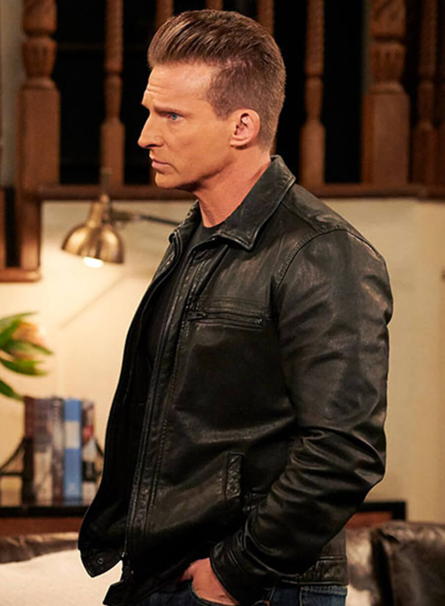 Harpoon Jason Morgan Inspired Black Leather Jacket - General Hospital Style