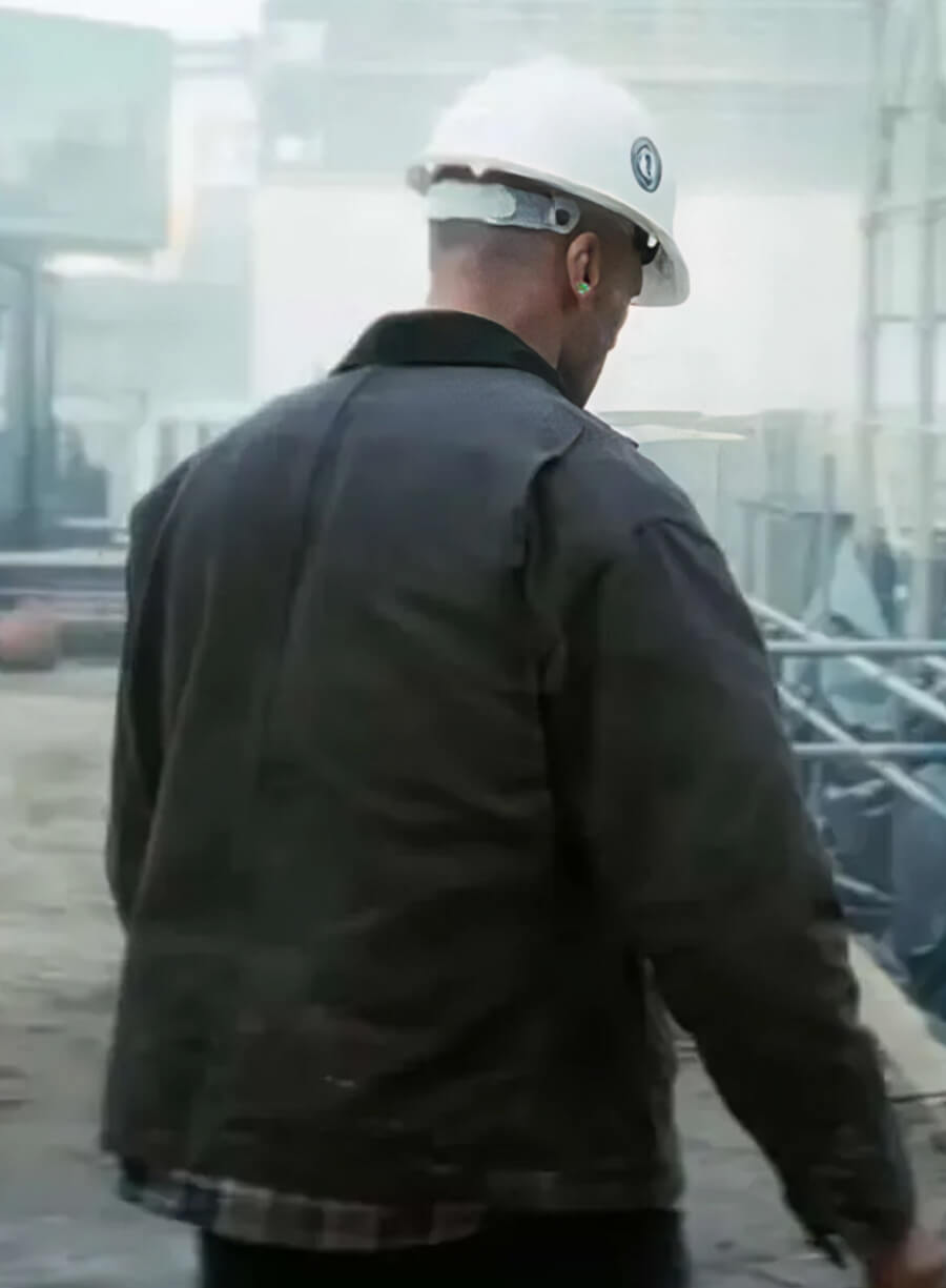 Harpoon Levon Cade Inspired Grey Leather Jacket - A Working Man 2025 Style