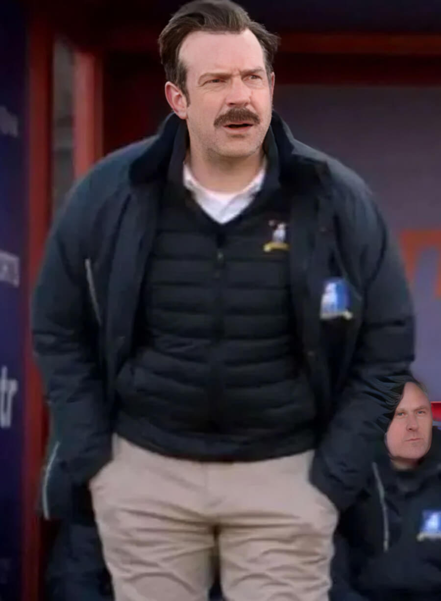 Harpoon Ted Lasso Inspired Black Leather Jacket
