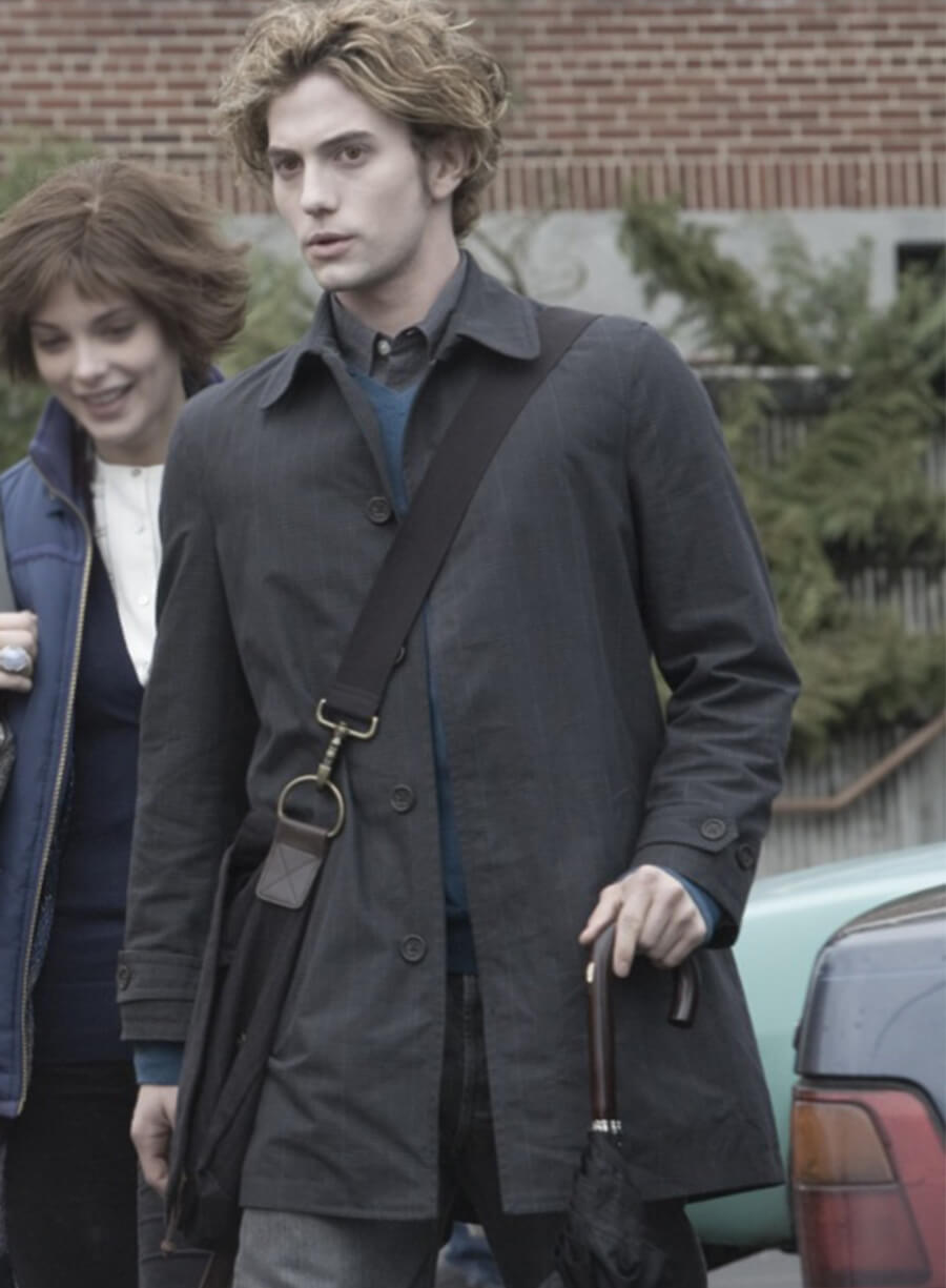 Harpoon Jasper Hale Inspired Black Fabric Coat - Twilight Style