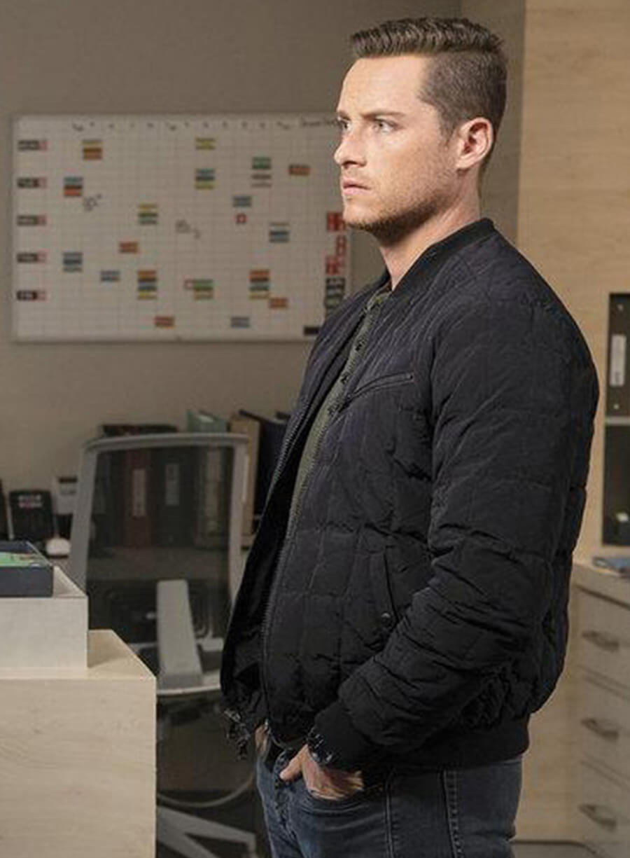 Harpoon Jay Halstead Inspired Black Cotton Fabric Bomber Jacket - Chicago Med Style