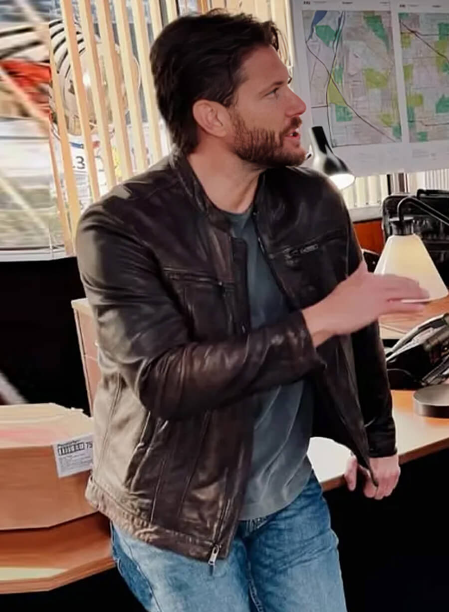 Harpoon Mark Meachum Inspired Brown Leather Jacket - Countdown 2025 Style