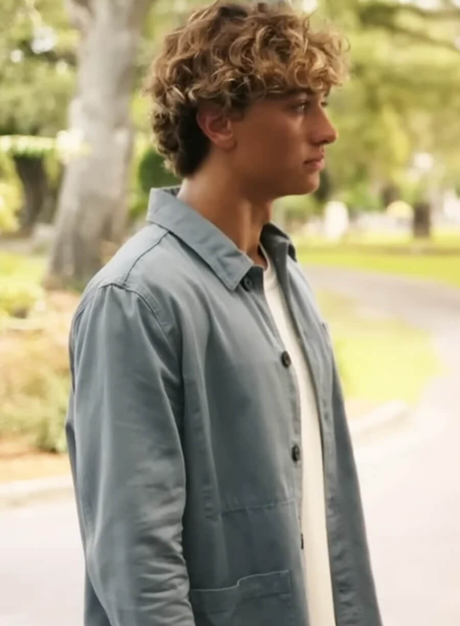 Harpoon Jeremiah Inspired Blue Leather Jacket - The Summer I Turned Pretty Style