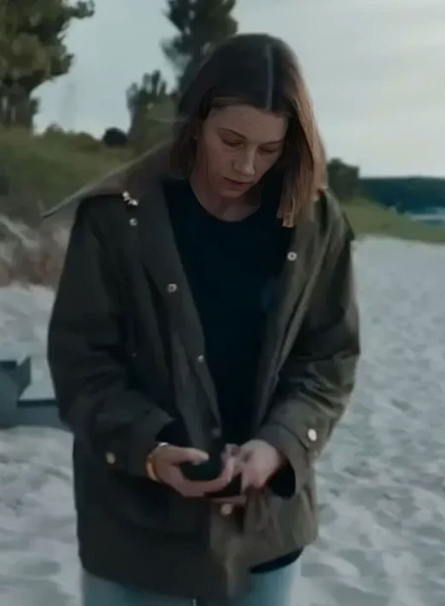 Harpoon Chloe Taylor Inspired Green Leather Jacket - The Better Sister 2025 Style
