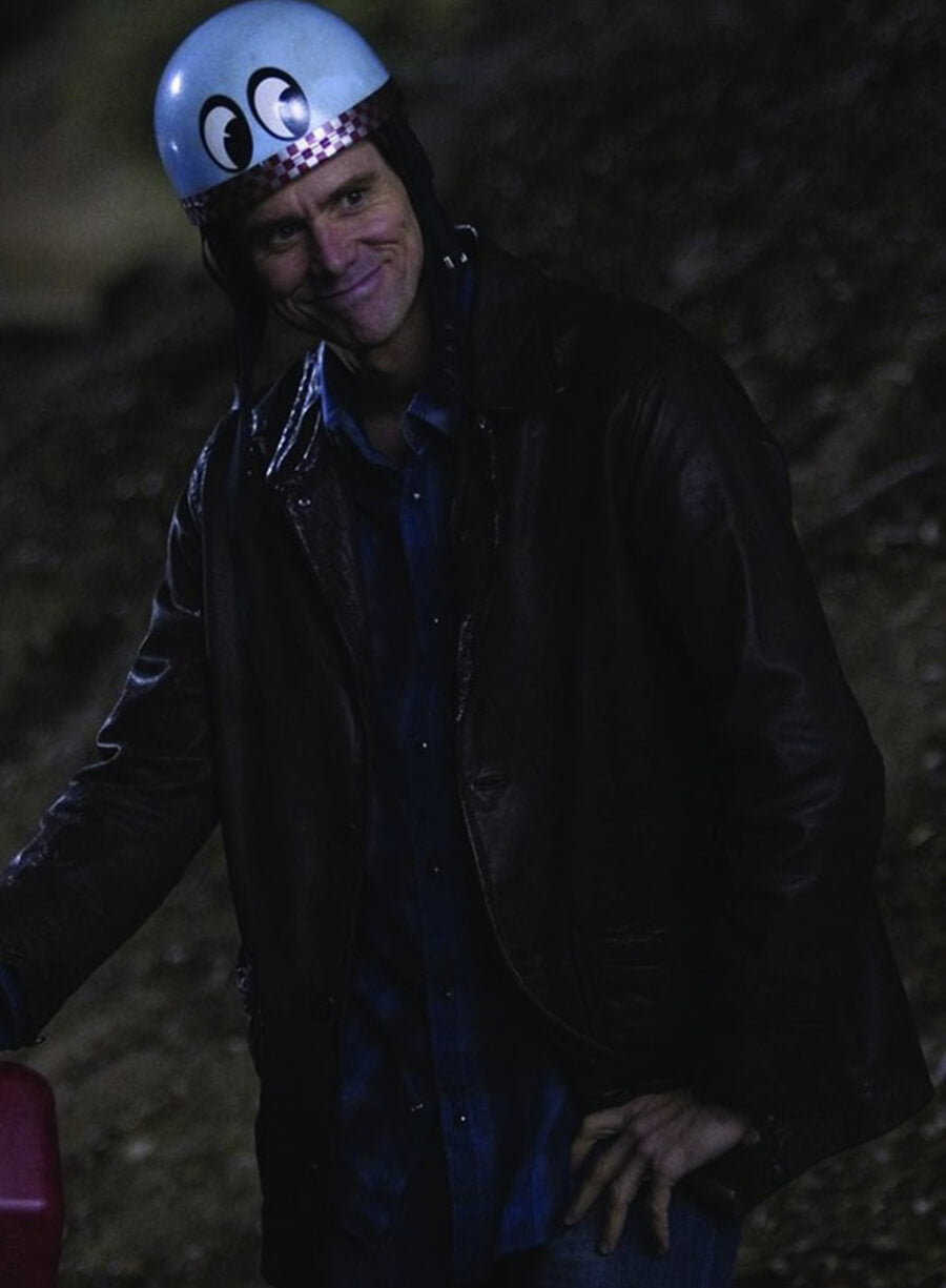 Harpoon Carl Allen Inspired Black Leather Jacket - Yes Man Style