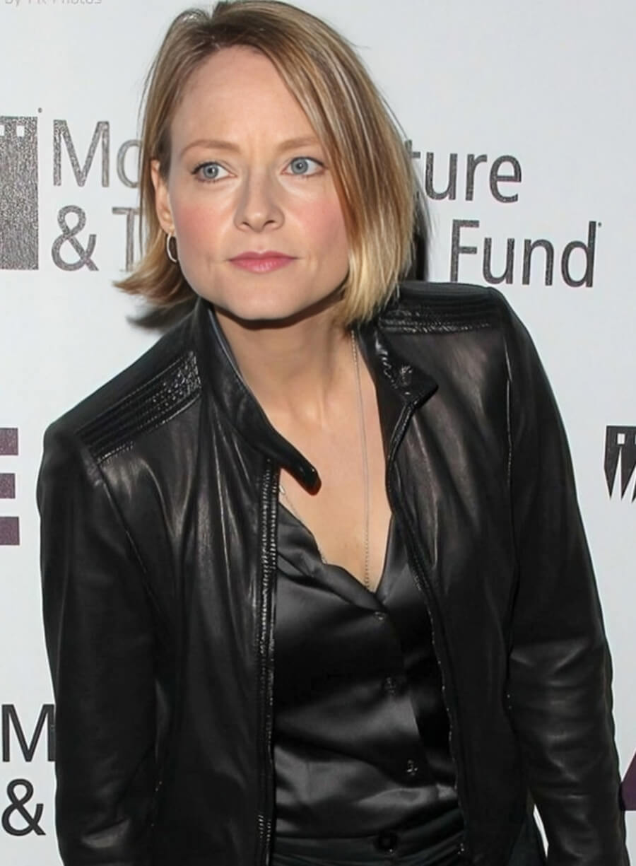 Harpoon Jodie Foster Inspired Black Real Leather Leather Jacket