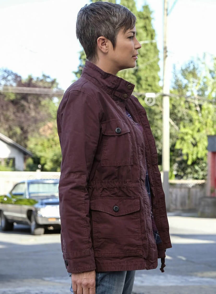 Harpoon Sheriff Jody Mills Inspired Maroon Cotton Fabric Cotton Jacket - Supernatural Tv Series Style