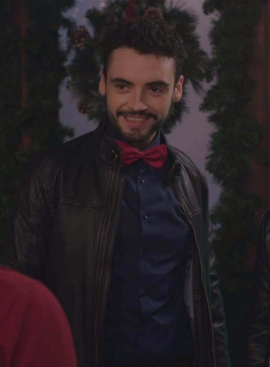 Harpoon Andy Inspired Black Leather Jacket - A Christmas Prince Style