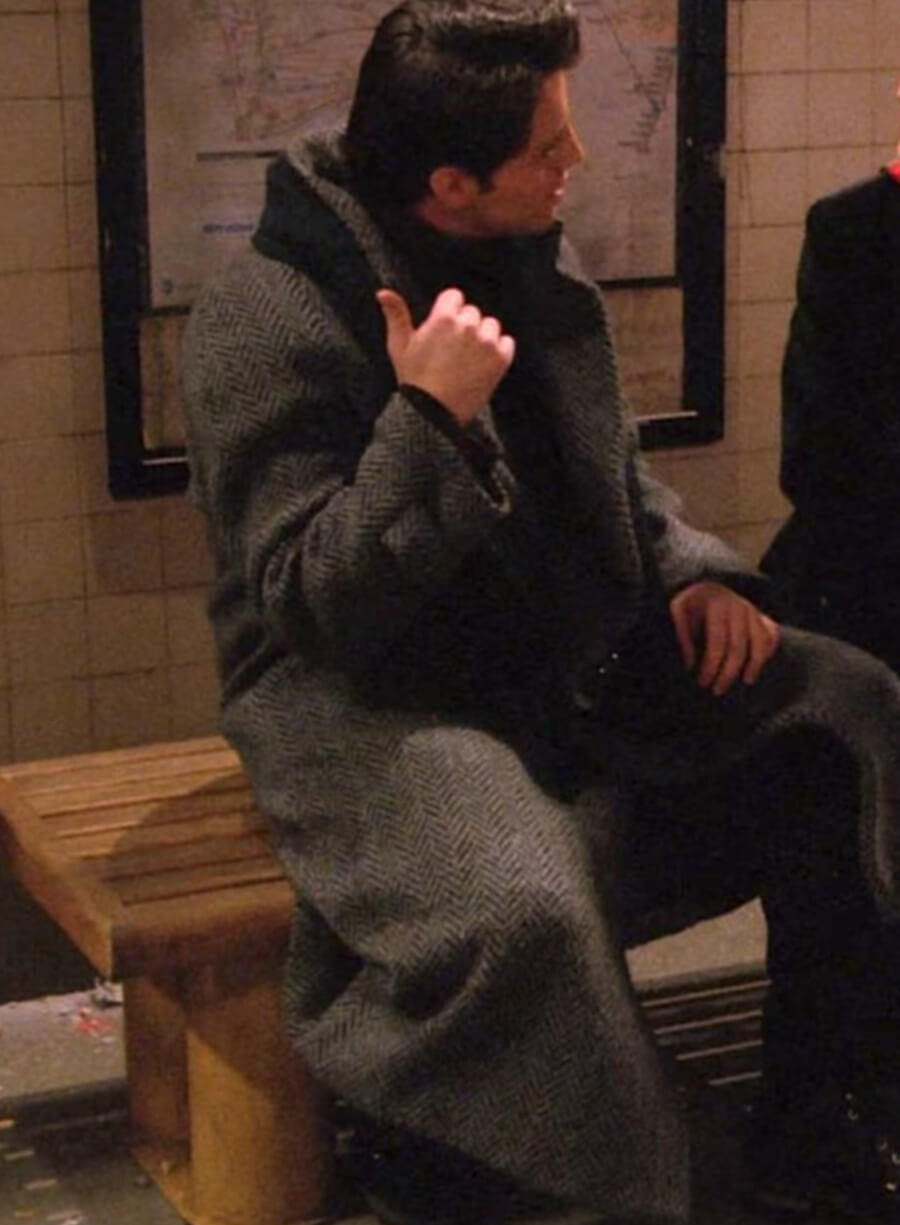 Harpoon Joey Tribbiani Inspired Brown Wool Fabric Coat - Friends Style