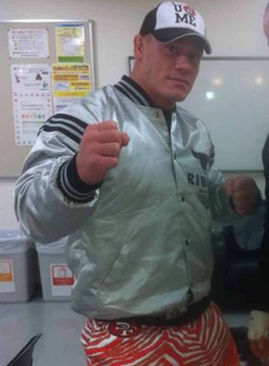 Harpoon John Cena Inspired Silver Satin Fabric Bomber Jacket - Ribera Steakhouse Style