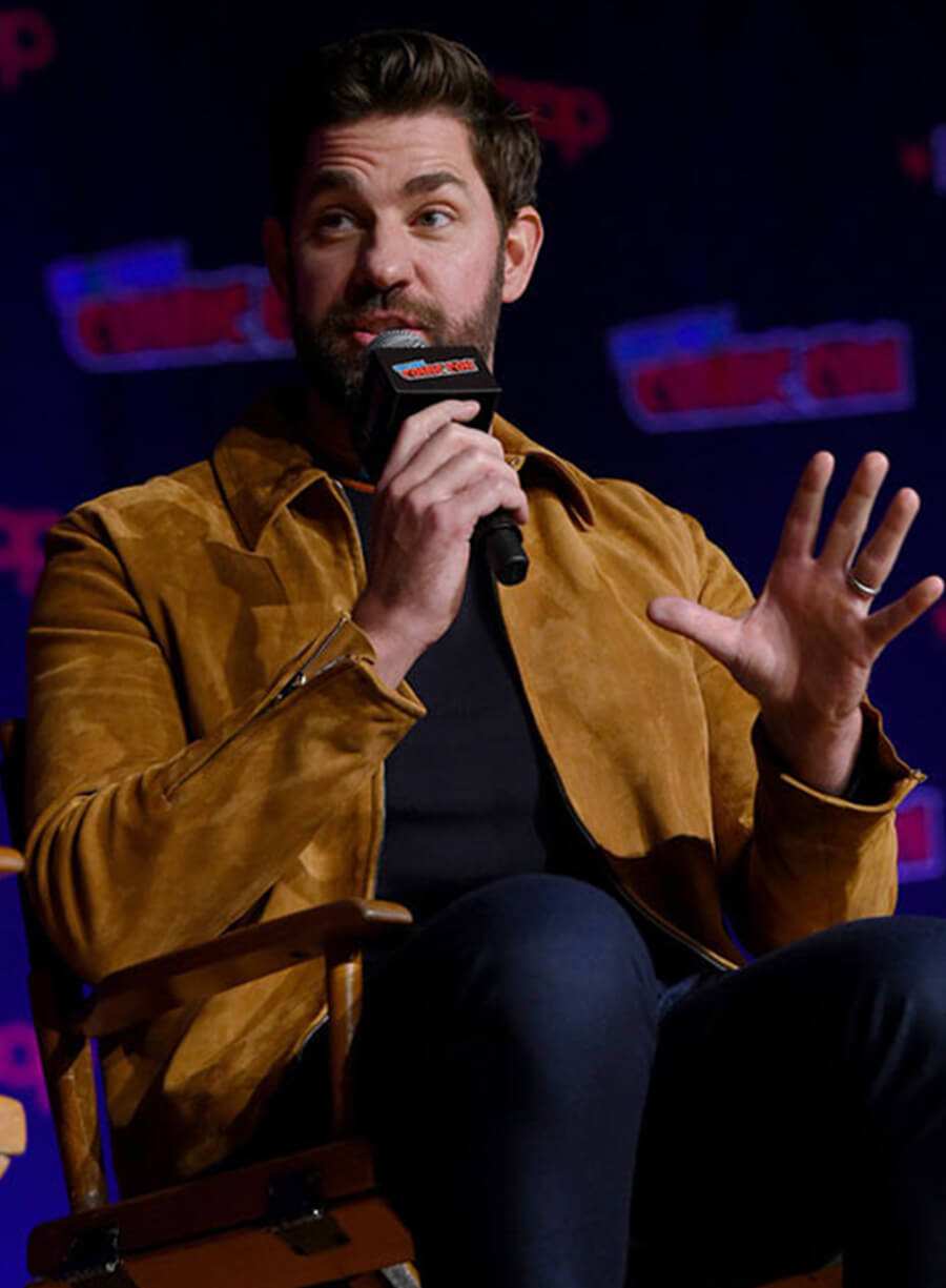Harpoon John Krasinski Suede Inspired Brown Leather Jacket