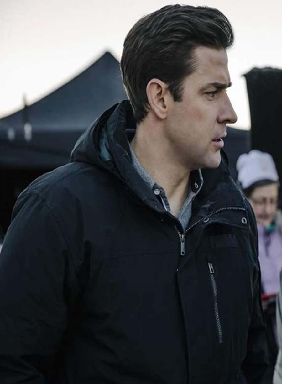 Harpoon John Krasinski Inspired Black Cotton Fabric Cotton Jacket - Tom Clancy's Jack Ryan Style