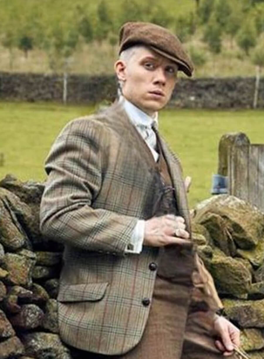 Harpoon John Shelby Inspired Beige Wool Jacket - Peaky Blinders Style