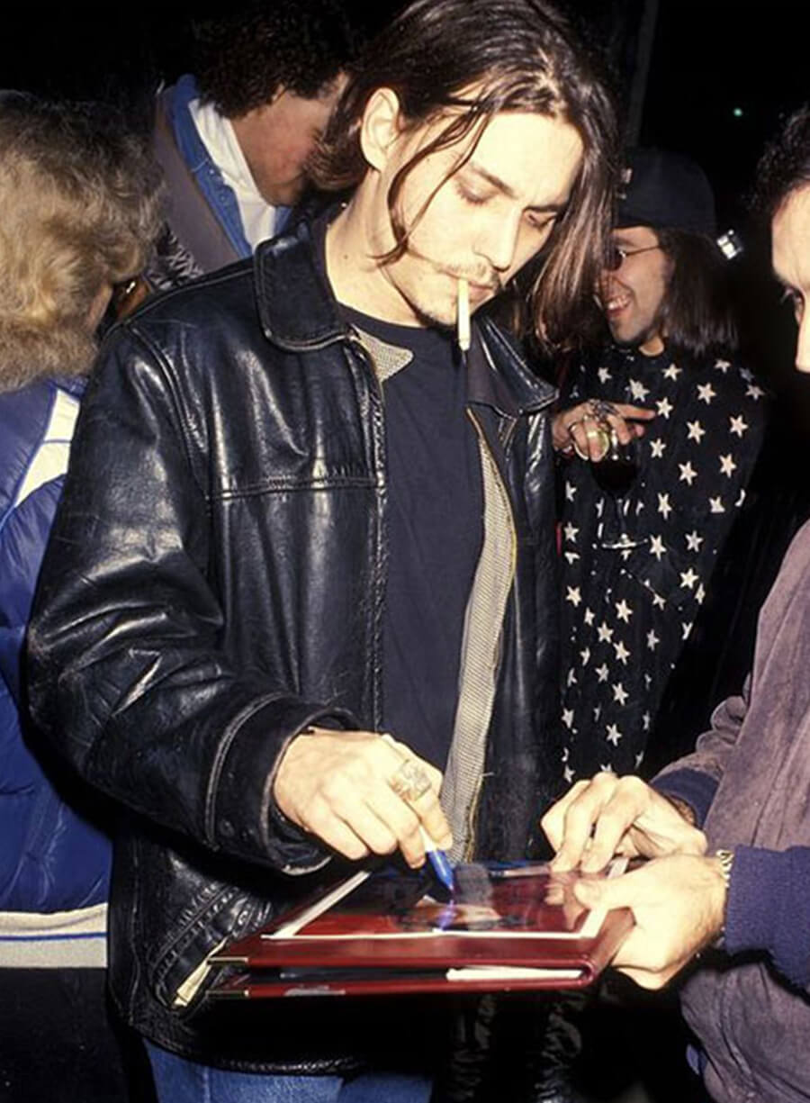 Harpoon Johnny Depp Inspired Black Real Leather Leather Jacket