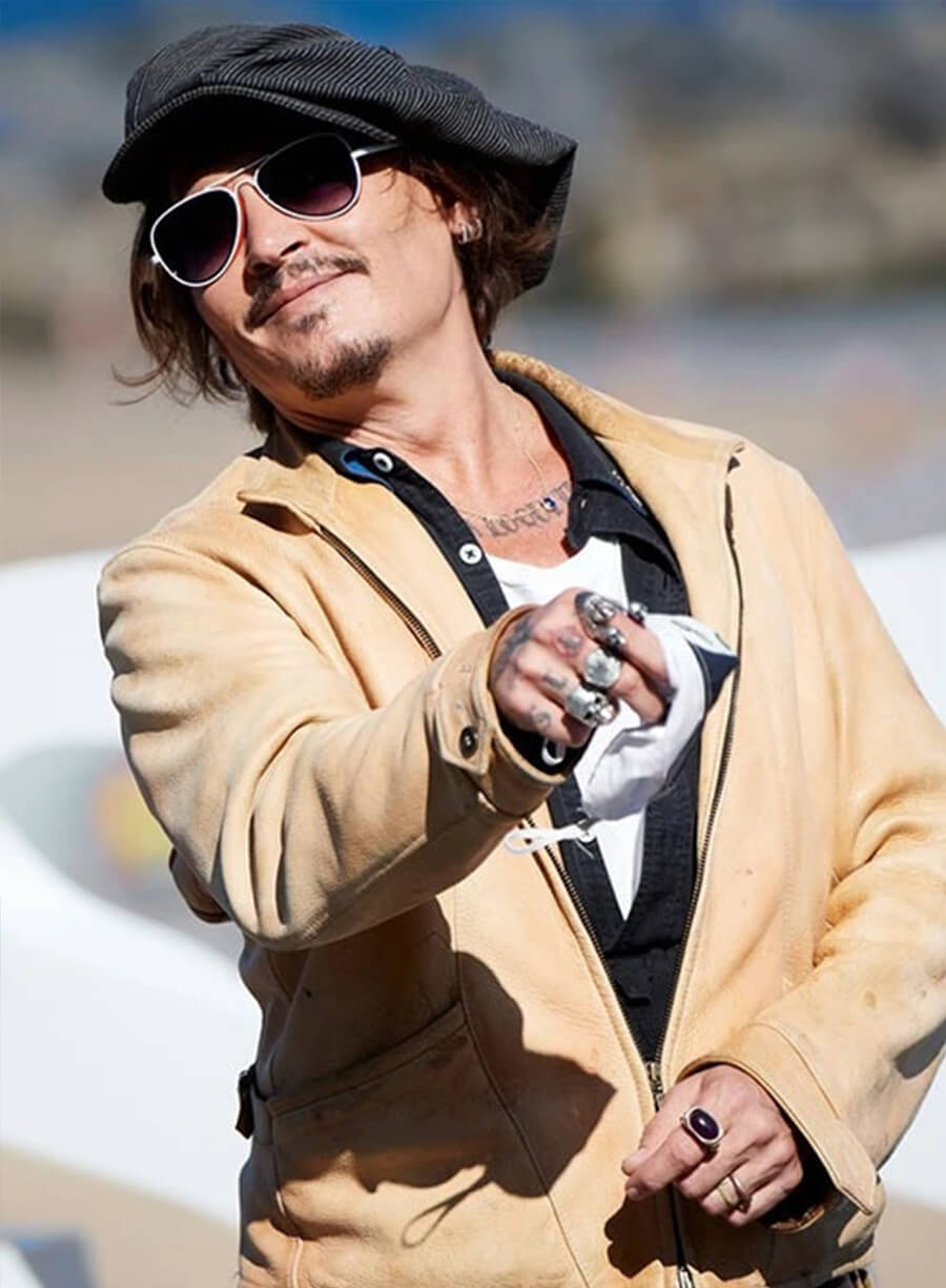 Harpoon Johnny Depp Inspired Light Brown Genuine Leather Leather Jacket