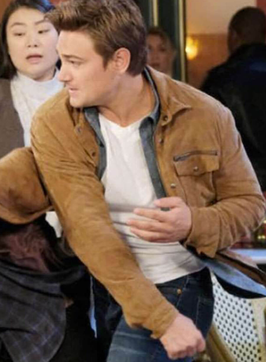 Harpoon Johnny DiMera Inspired Brown Leather Jacket - Days of Our Lives Style